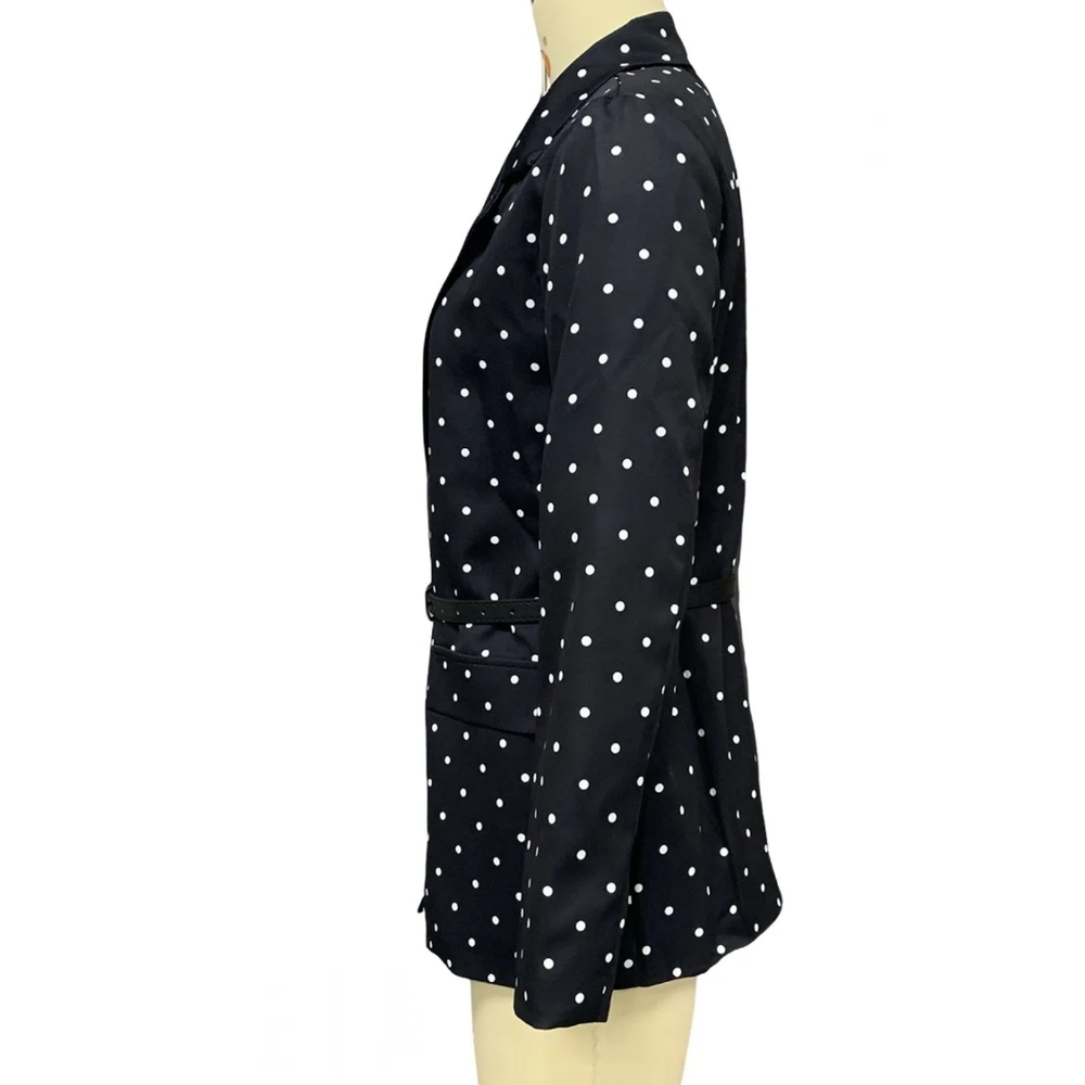 Autumn Polka Dot Women Blazer Coat Ladies Fashion Casual Loose Long Sleeve - Picture 4 of 6